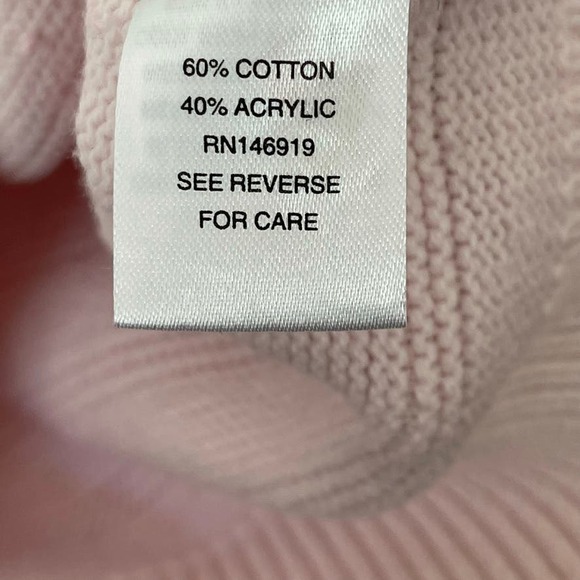 Freshman Colorblock Pink White Knit V-Neck Girls Long Sleeve Sweater Medium 8/10 - Picture 5 of 9